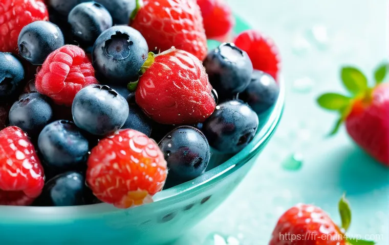 뇌 건강을 위한 건강한 간식 추천 - Prompt 1: Vibrant Berry Energy Boost**