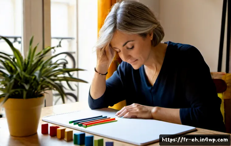 Home 15 창의력과 뇌 건강의 관계 - Photorealistic French creative workspace in a sunlit Paris apartment, thoughtful middle-aged woman a...